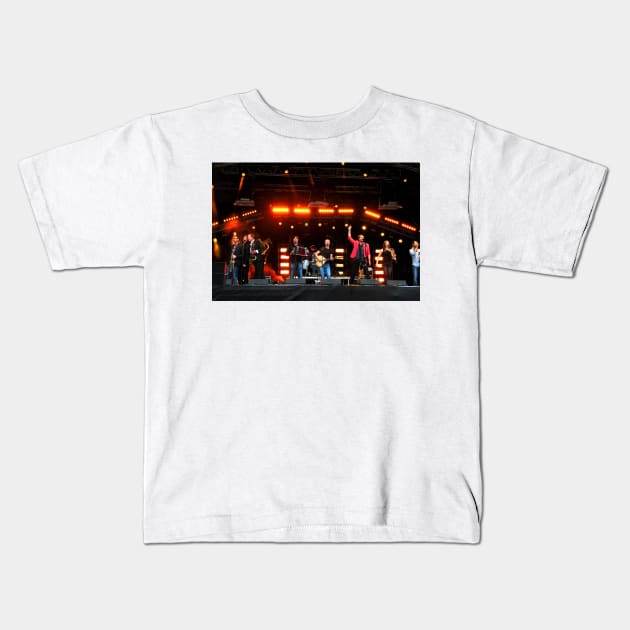 Bellowhead Folk Band Performing Live In Concert Kids T-Shirt by Andy Evans Photos